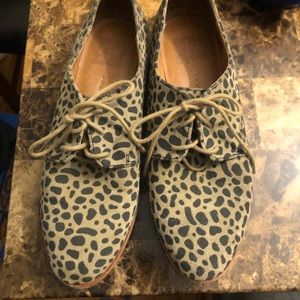 Dolce Vita Leopard Print Oxfords/Flats